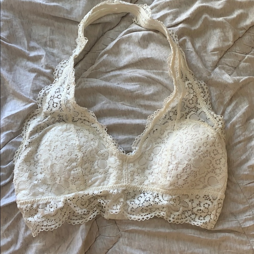 aerie cream/white lace bralette